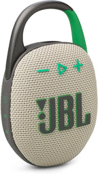 JBL Clip 5 - Ultra-Portable, Waterproof & Dustproof Bluetooth Speaker, Big Pro Sound with Punchy bass, Integrated Carabiner, Up to 12 Hours of Play, Made in Part with Recycled Materials Sand