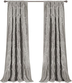 Lush Decor Avon Window Curtain Sydney Throw Blanket 54inW X 84inL Light Gray