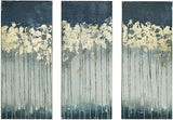 Madison Park Wall Art Living Room Decor - Embelished Gold Foil Triptych Canvas Home Accent Dining, Bathroom Decoration, Ready to Hang Painting for Bedroom, 15