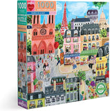 eeBoo Piece and Love Paris in a Day 1000 piece rectangular adult Jigsaw Puzzle