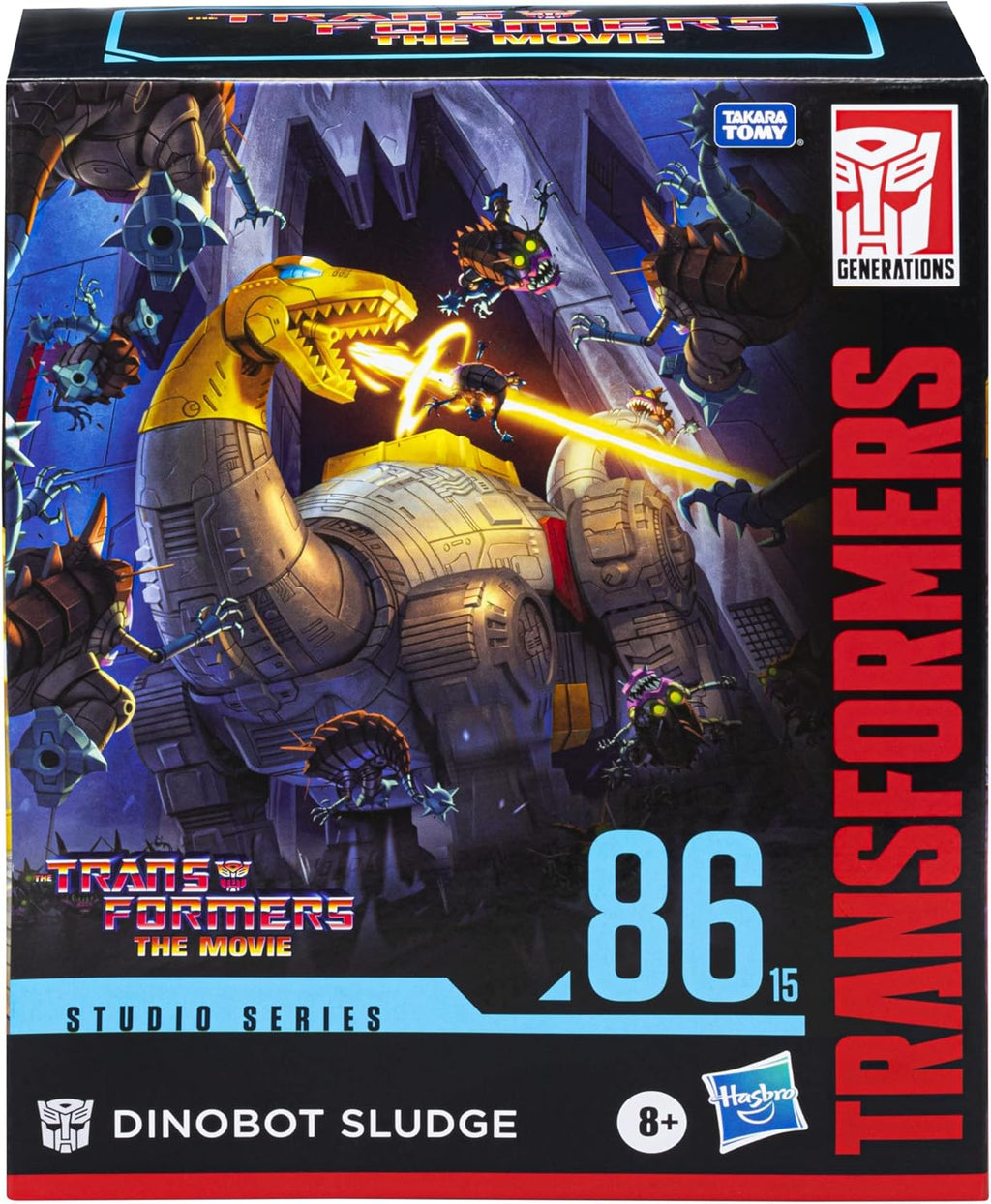 Transformers Studio Series 8615 Leader Class Transformers The Movie 1986 Dinobot Sludge Action Figure 8.5inch