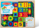 Melissa & Doug 3775 Deluxe Wooden Lacing Beads - Educational Activity With 27 Beads and 2 Laces