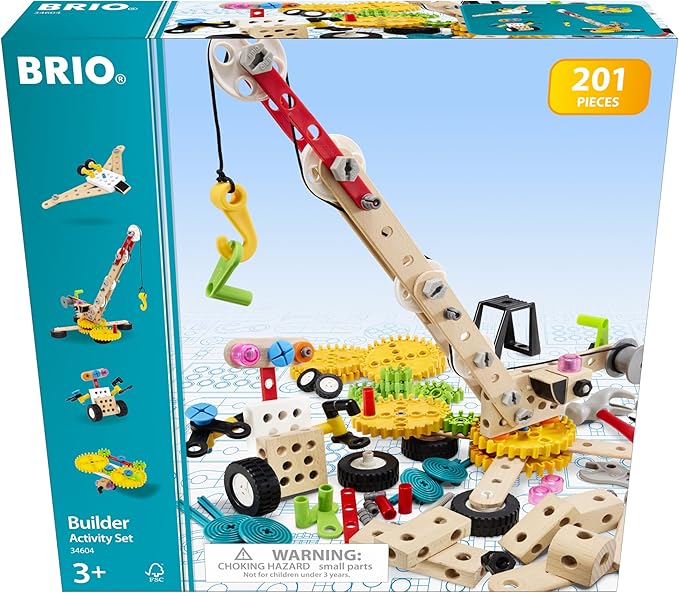 BRIO Builder 34604 Activity Set - Kids Creative Building Construction Inventor Toys, Open-ended creative play, easy-to-use tools, STEM toys