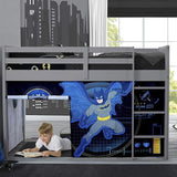 Delta Children Batman Loft Bed Tent - Curtain Set for Low Twin Loft Bed