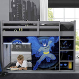 Delta Children Batman Loft Bed Tent - Curtain Set for Low Twin Loft Bed (Bed Sold Separately)