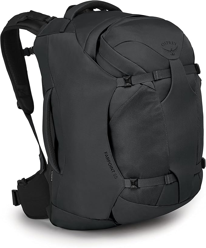 Osprey Farpoint 55L Men's Travel Backpack, Tunnel Vision Grey
