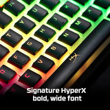 HyperX Pudding Keycaps - Double Shot PBT Keycap Set with Translucent Layer, for Mechanical Keyboards, Full 104 Key Set, OEM Profile, English (US) Layout - Black