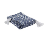 DII French Blue Diamond Lattice Throw, 50" x 60"