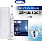 OralB Genius 8000 Electric Toothbrush White Silver