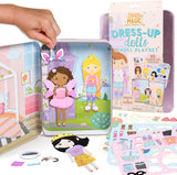 Story Magic Dress-Up Dolls Playset, Pretend Play Magnetic Case, Magnet Outfit and Accessory Pieces, Great for Travel or Playdates, Magnetic On The Go...