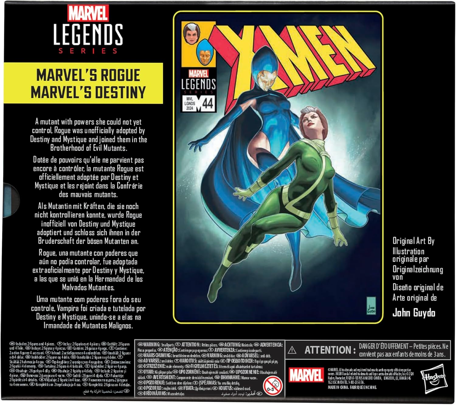 Hasbro Marvel Legends Series Marvels Rogue And Destiny XMen Comics Collectible 6 Inch Action Figures