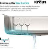 Kraus KBU11 20 inch Undermount Single Bowl 16 gauge Stainless Steel Kitchen Sink JE