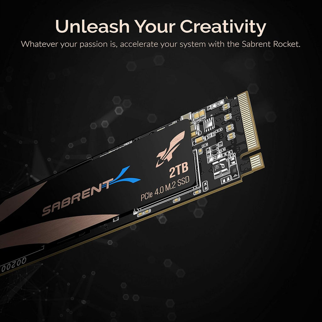 Sabrent 2TB Rocket NVMe 4.0 Gen4 PCIe M.2 Internal SSD Extreme Performance With Heatsink