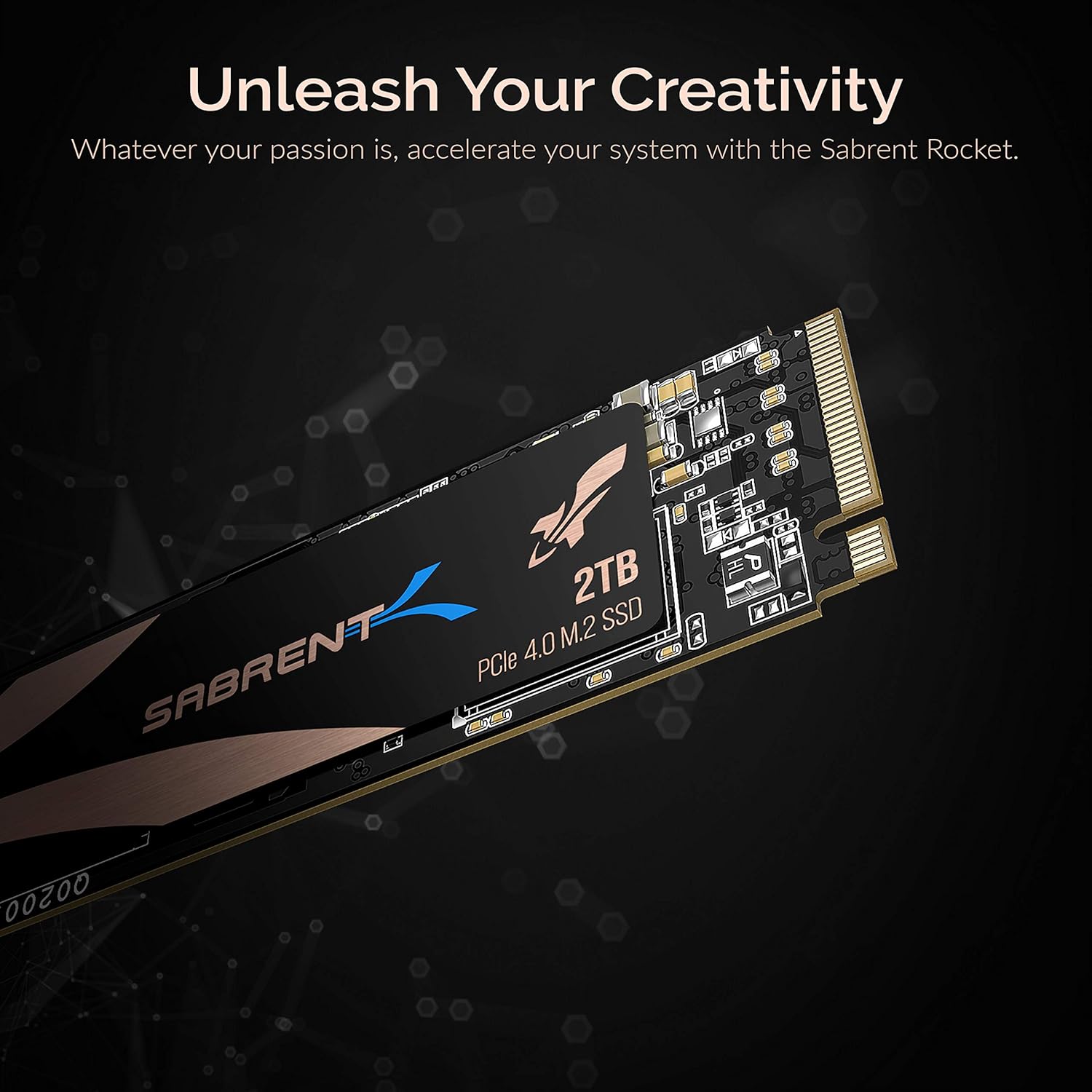 Sabrent 2TB Rocket NVMe 4.0 Gen4 PCIe M.2 Internal SSD Extreme Performance With Heatsink