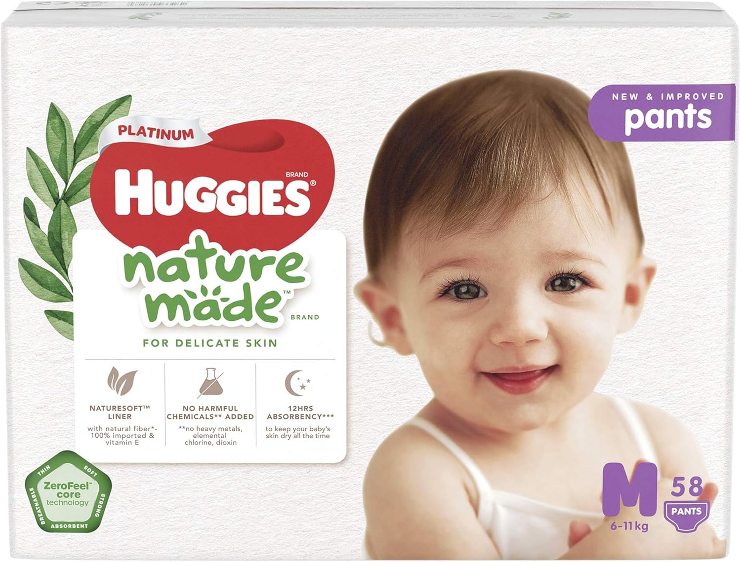 Huggies Platinum Naturemade Pants M 58ct Pack Of 3