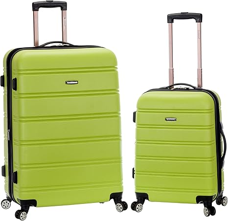 Rockland Melbourne Hardside Luggage 2 Piece set (20" and 28") Lime