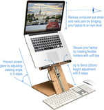 A+ BS1500PRO Portable Height Adjustable Foldable EyeLevel Ergonomic Bookstand Holder