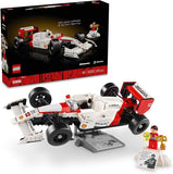 LEGO Icons McLaren MP4/4 & Ayrton Senna Model Building Set for Adults, F1 Merchandise with Race Car and Driver Minifigure, Home or Office Desk Décor for Men & Women 10330