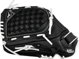 Mizuno PGPSL1250F3 Prospect Select Fastpitch Softball Glove Series 12.5in Left Hand BlackWhite