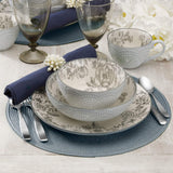 Pfaltzgraff 5216945 15Pcs Stoneware Dinnerware Set, Gabriela Grey (3 Mugs Only)