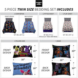 Franco Kids Bedding Super Soft Comforter and Sheet Set with Sham, 5 Piece Twin Size, Five Nights At Freddy's