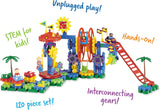 Learning Resources LER9199 Gears Dizzy Fun Land Motorized Gears Set 120 Pieces
