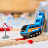 BRIO 33972 Action Tunnel Travel Set - Kids Creative Building Toys and Wooden Toy Train Sets and Wooden Tracks FSC 100% Sustainable | Smart-Tech Sound Tech Toy Full Set