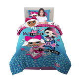 L.O.L. Surprise! Soft Microfiber Comforter, Sheets Plush Cuddle Pillow Bedding Set, Twin, Size 5 Piece Bundle Pack