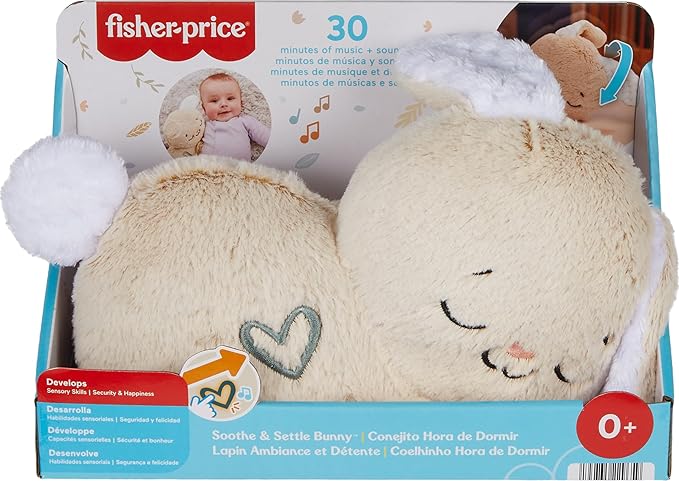 Fisher-Price Soothe & Settle Bunny Plush Baby Toy & Customizable Sound Machine With Motion Secondary image