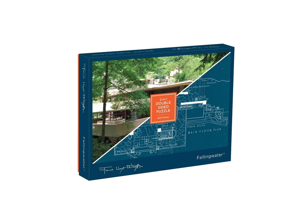 Galison Frank Lloyd Wright Fallingwater 2-Sided 500 Piece Puzzle, Mutlicolor, 1 EA