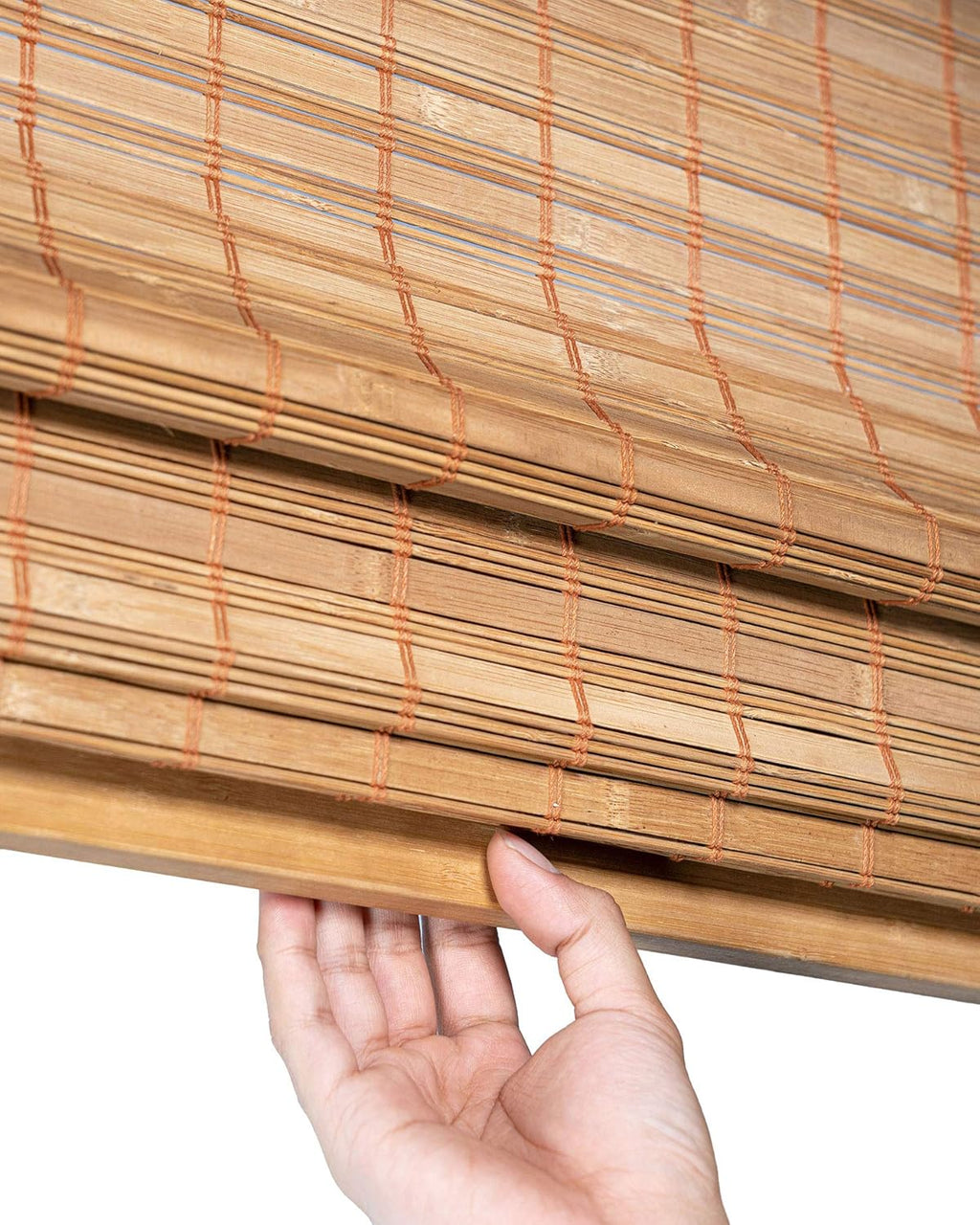 CHICOLOGY Bamboo Roman Shades Squirrel Brown 35inW X 64inH