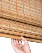 CHICOLOGY Bamboo Roman Shades Squirrel Brown 35inW X 64inH
