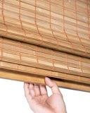 CHICOLOGY Bamboo Roman Shades Squirrel Brown 35inW X 64inH
