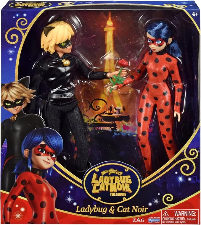 Miraculous Ladybug & Cat Noir Movie 2-Pack Deluxe Giftset, Movie Accessory