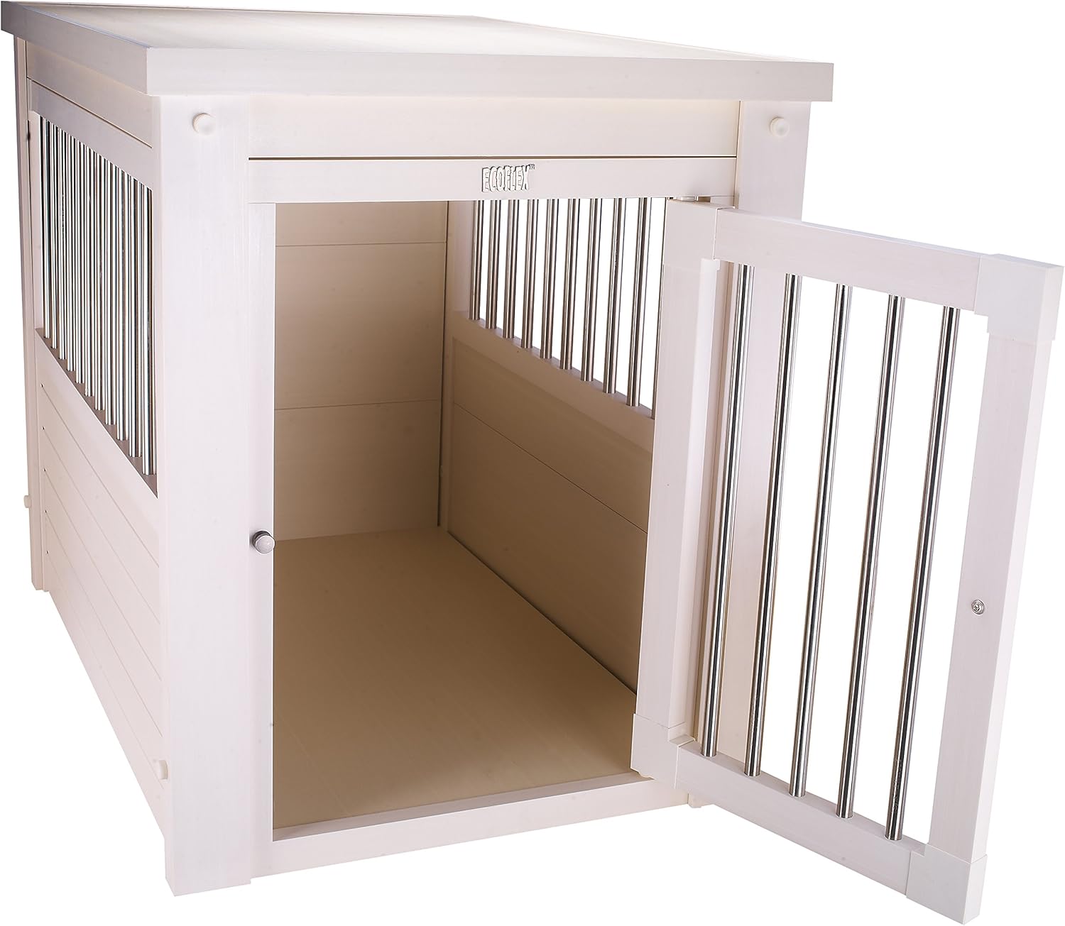 New Age Pet ecoFLEX Pet Crate End Table Small Antique White Secondary image
