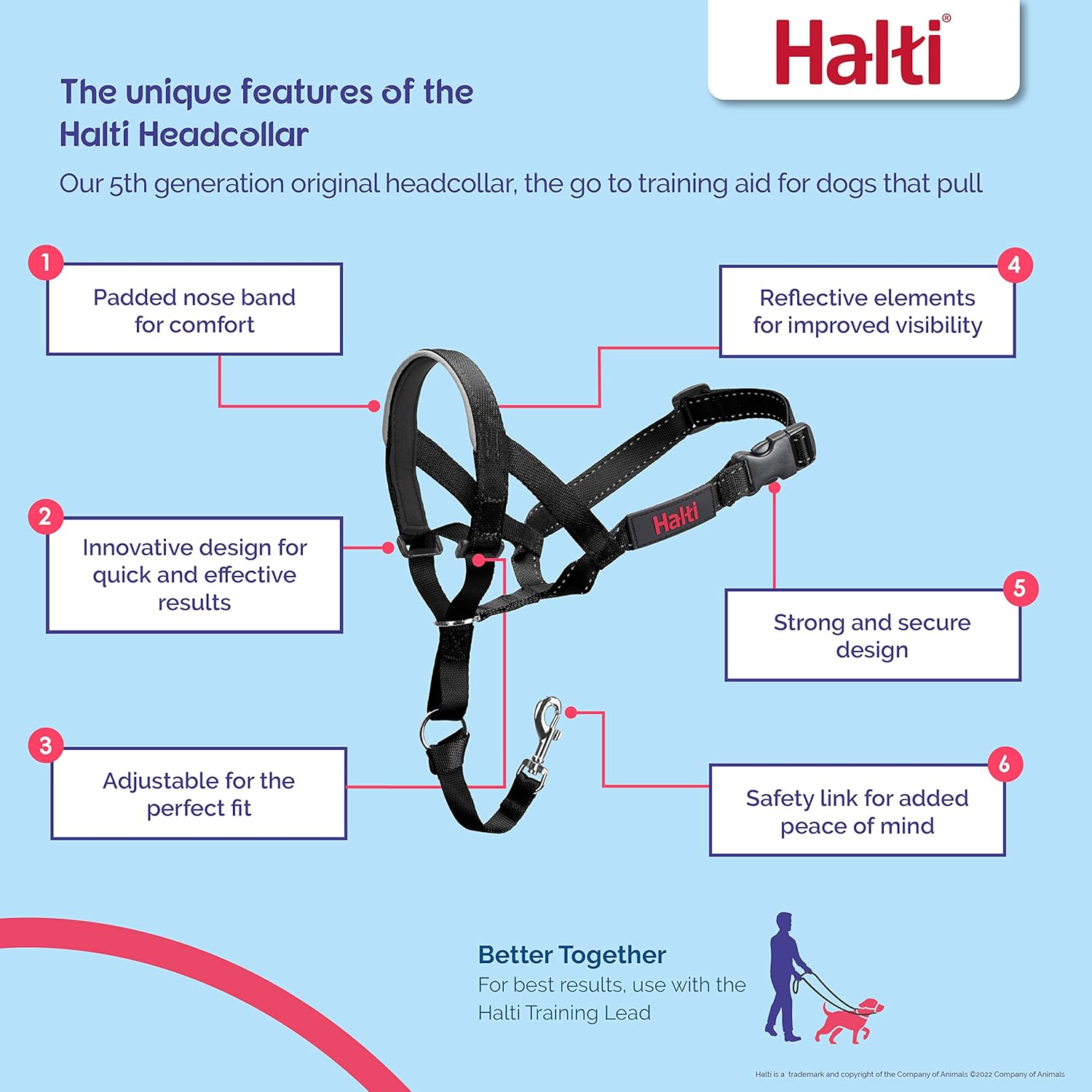 The Company Of Animals HALTI Headcollar Black Size 3 Secondary image