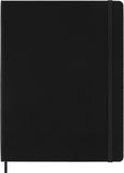 Moleskine Classic Notebook, Hard Cover, XL (7.5" x 10"), Double Layout, Ruled/Plain, Black, 192 Pages