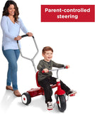 Radio Flyer Deluxe Steer & Stroll Ride-On Trike, Tricycle For Toddlers, Ages 2-5