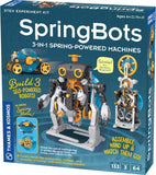 Thames & Kosmos SpringBots STEM Kit | Build 3 Spring-Powered Robots | Race car, Walking Robot, Countdown Timer Powered by a Mainspring | Learn About Potential & Kinetic Energy, Gears & Springs