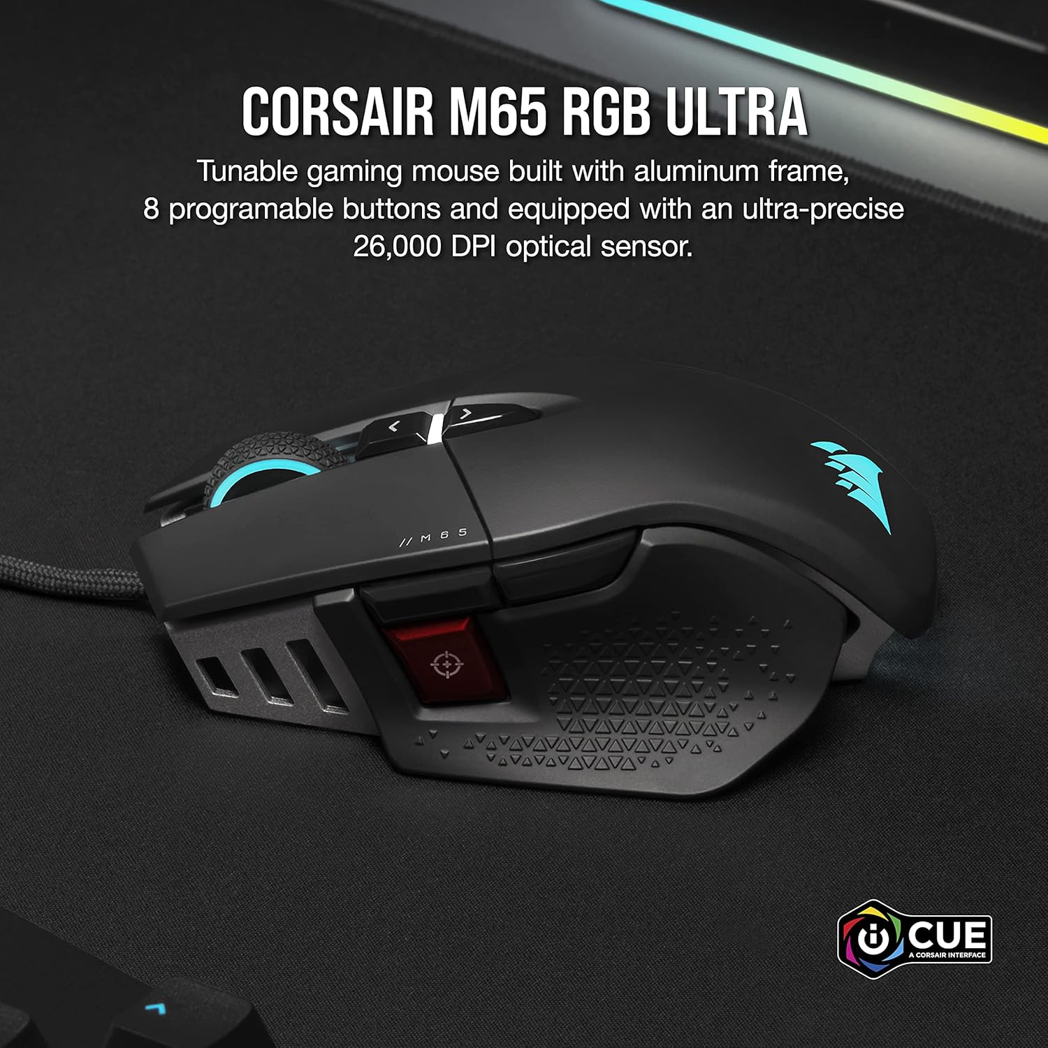 Corsair CH9309411AP2 M65 RGB ULTRA Black Gaming Mouse Secondary image