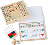 Melissa and Doug MD30118 ABCs & 123s Deluxe Wooden Stamp Set
