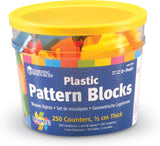 Learning Resources LER3550 Brights! Pattern Blocks Set,Multi-color,5