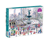 Galison Michael Storrings Bethesda Fountain Jigsaw Puzzle,27” x 20''Illustrated Art Puzzle