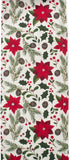 TABLE RUNNER-14X72IN/POINSETTIA & CHRISTMAS DII 853/HOLLY CHRISTMAS