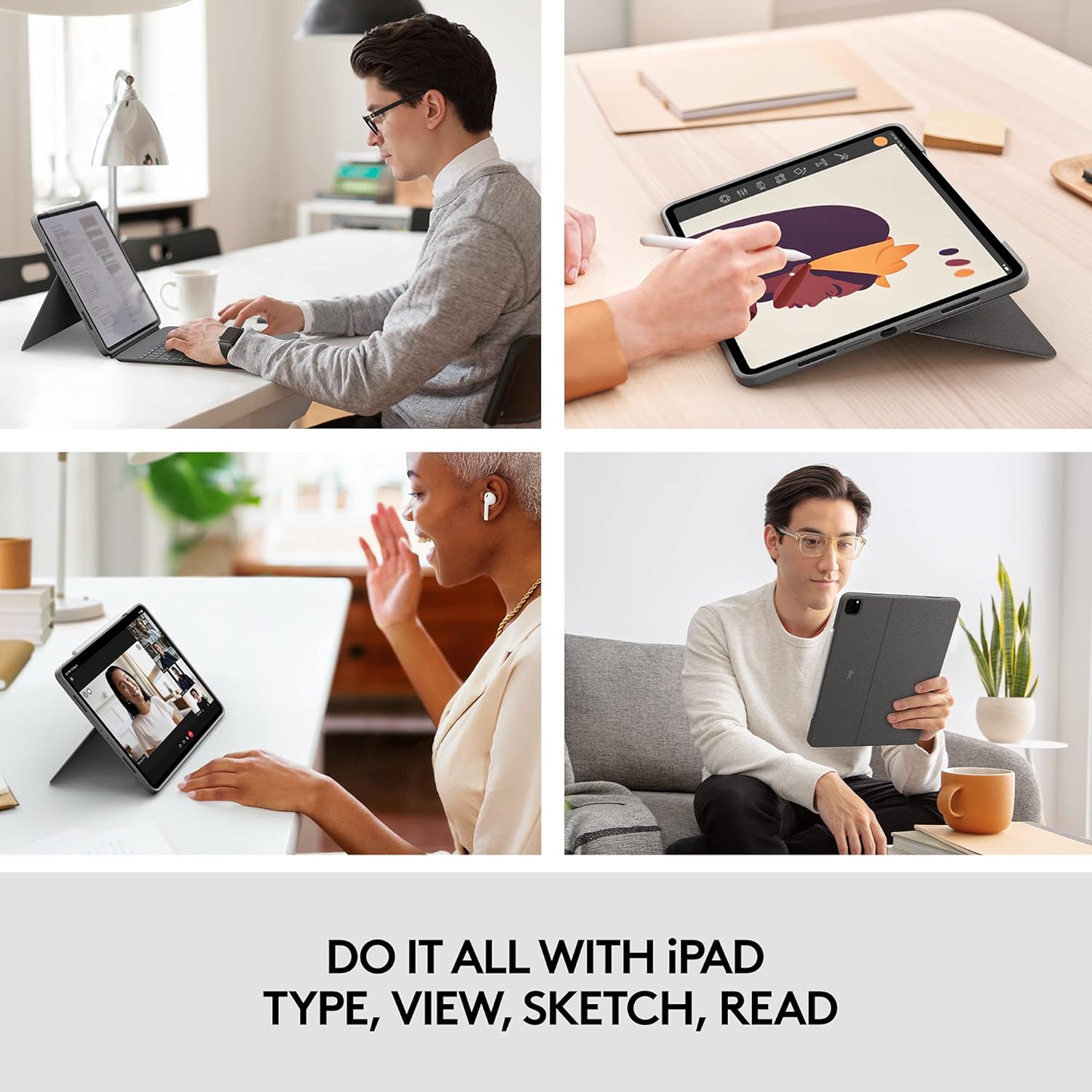 Logitech Combo Touch iPad Pro 12.9inch 5th Gen 2021 Keyboard Case