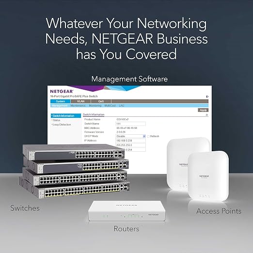 NETGEAR GS324TP 26 Port Gigabit Ethernet Smart Managed Pro PoE Switch