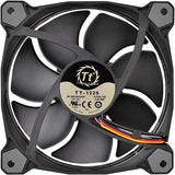 Thermaltake Riing 12 High Static Pressure Circular Ring White LED Case Fan Triple Pack Cooling CL-F055-PL12WT-A