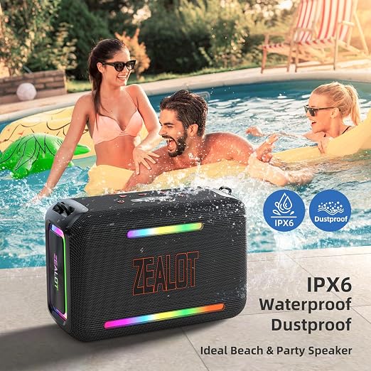ZEALOT 120W Bluetooth Speaker, Wireless Speakers