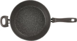 Stanley Rogers Quartz Stone Advanced Saute Pan With Lid 28cm Dark Grey
