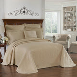 Bedspreads Coverlet - King Charles Collection 120" x 114" Size 100% Cotton Oversized Matelasse Bed Spread, King/Cal King, Birch